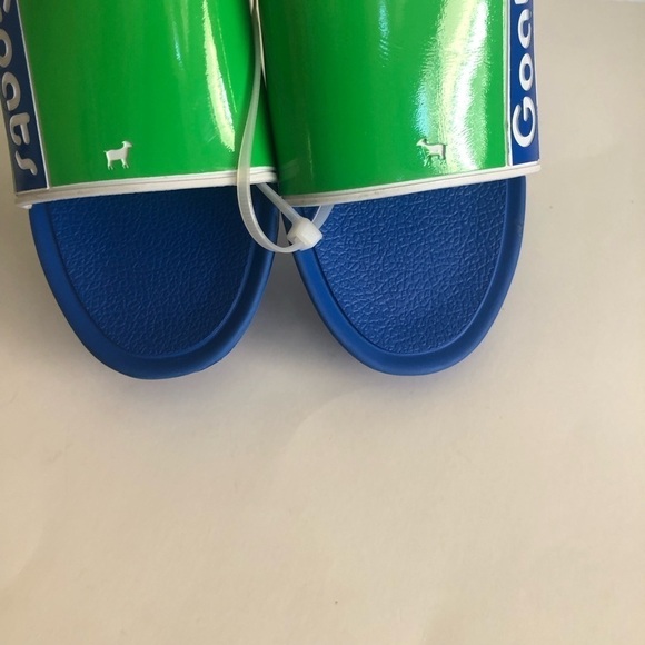 GOATS Kid's Blue/Green The Slide Logo Slide Sandals Size 1 - Picture 11 of 11